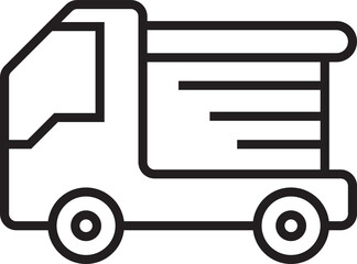 Small Truck Icon Line Art
