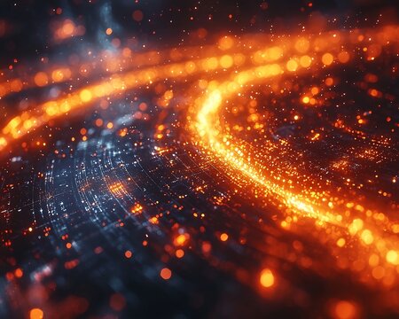 Quantum Data Stream Flowing into a Massive Supercomputer with Parallel Calculations Across Dimensions