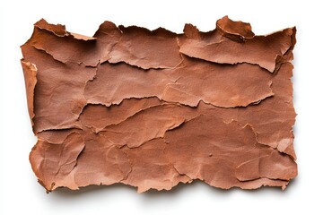 Torn Distressed Paper with Grunge Texture and Rustic Design Elements