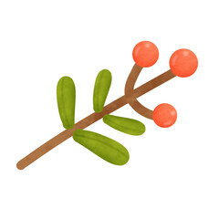 watercolor illustration of Christmas and New Year decorations