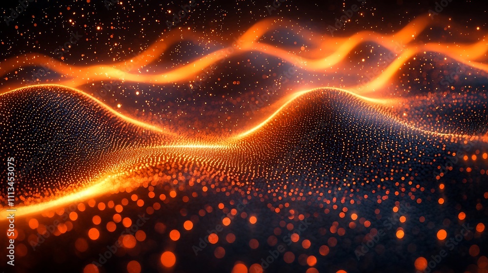 Poster quantum network visualization an intricate web of light beams and particles powering the future of c