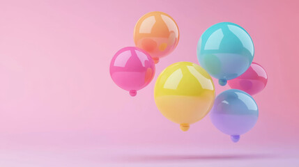 3d render speech bubbles, isolated communication, chat and question balloons. Dialogue, speak and message boxes, colorful cloud elements on white background, Illustration in cartoon. 3D Illustration