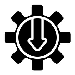 Working Decline Solid Icon