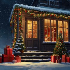 Christmas tree in the city