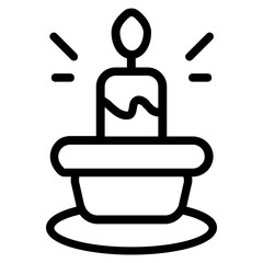 Candle Line Icon