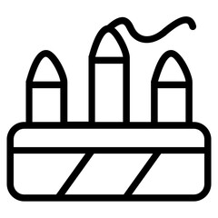 Crayon Line Icon