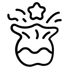 Christmas Reward Line Icon