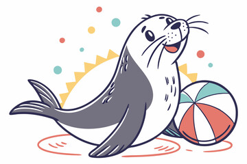 Seal icon silhouette color A.eps