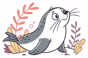 Seal icon silhouette color H.eps