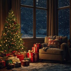 Christmas tree in the city