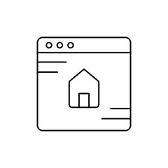 Outline Icon Home, For Website UI display