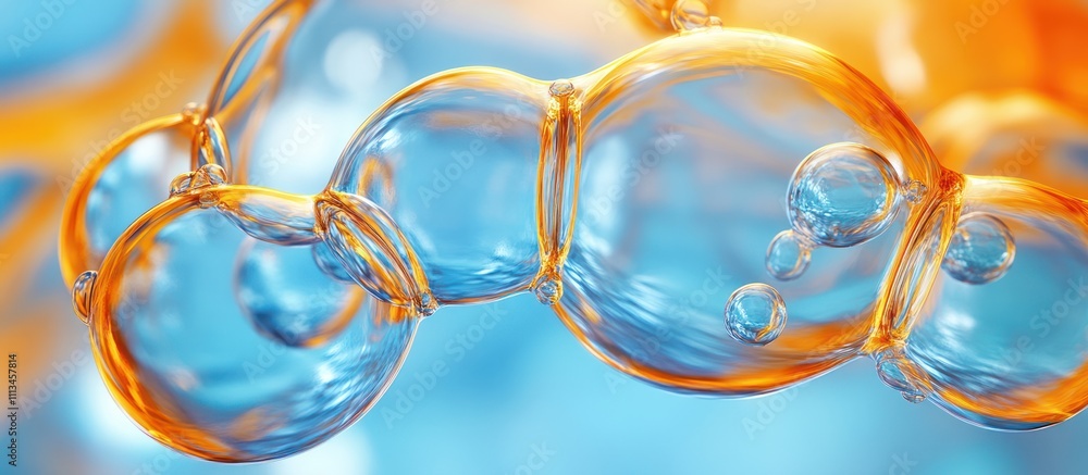 Aufkleber abstract image of colorful bubbles with vibrant colors.