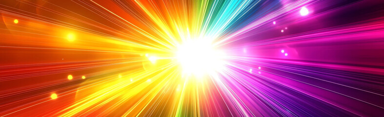 Obraz premium multicolor rays, AI generated