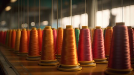 Colorful Thread Spools