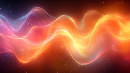 A modern abstract background featuring dynamic holographic streaks in unique colors like peach and chartreuse