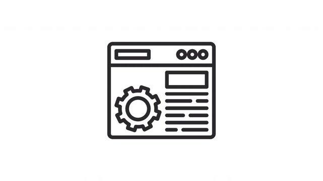 Website settings tool animations represent web page customization options
