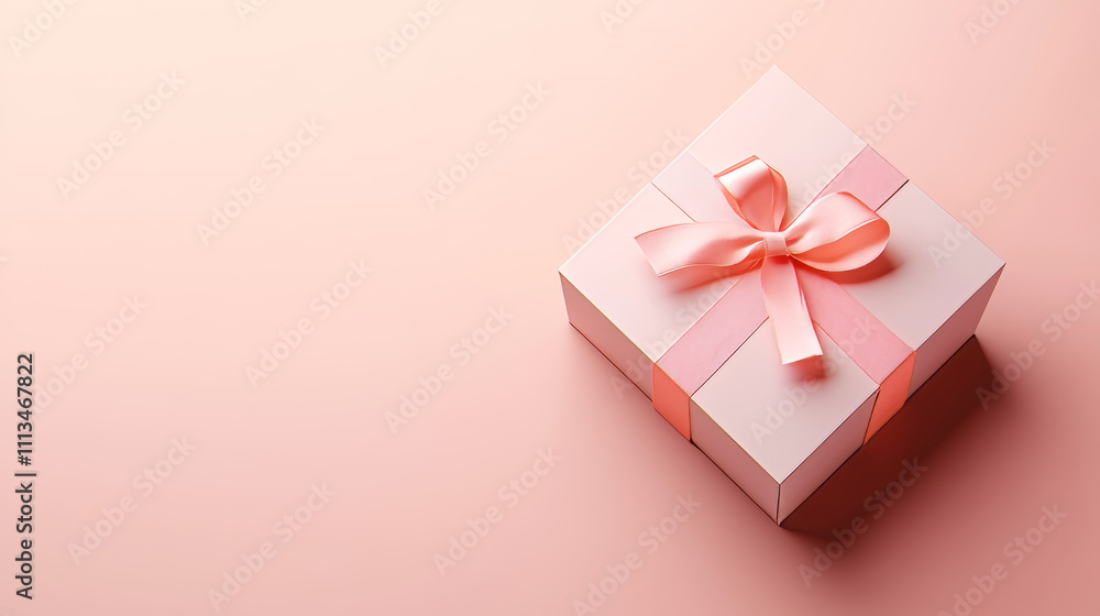 Poster 3d craft open gift box top view mockup. empty paper package with shadow. square and rectangular card