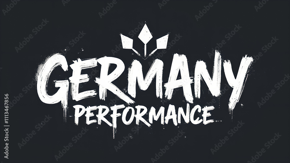 Fototapete a stylized graffiti logo featuring the words 