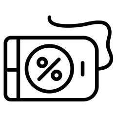 Discount Line Icon