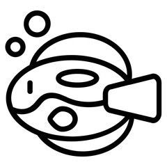 Blue Tang Line Icon