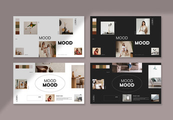 Minimal Dark And Light Mood Board Layout
