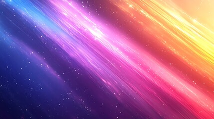 Intersecting streaks of holographic light with gradient transitions between lavender and chartreuse