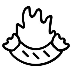 Spicy Sausage Line Icon