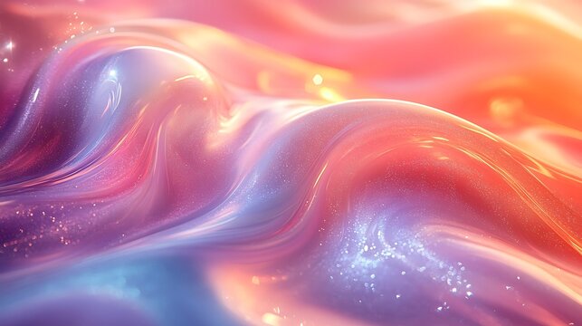 Vibrant arcs of holographic streaks with shimmering edges and unique color blends like pink and mint