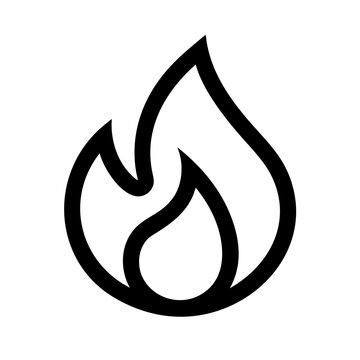recommend clip art: Fire flame line icon