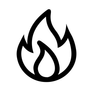 recommend clip art: Fire flame line icon