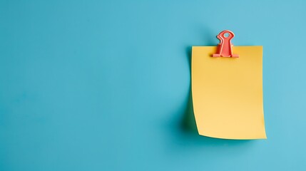 A sticky note with a note to take care of oneself on a solid blue background