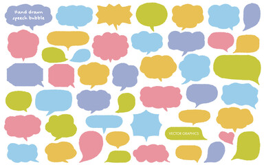 カラフル＆手描き風！万能な吹き出し素材集