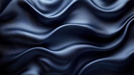 Fototapeta premium Dark elegant wave pattern background with luxurious fabric texture
