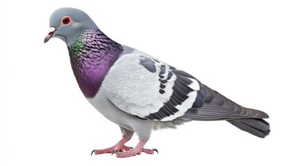 Fototapeta premium Pigeon on White Background