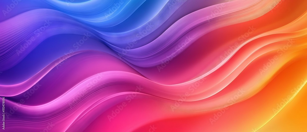 Aufkleber modern colorful gradient background with flowing wave lines and dynamic color transitions, vibrant a