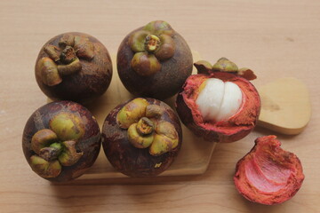 mangosteen on a table