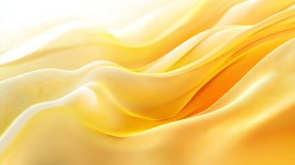 Soft ocean waves with yellow gradient flowing in smooth curves across a tranquil seascape