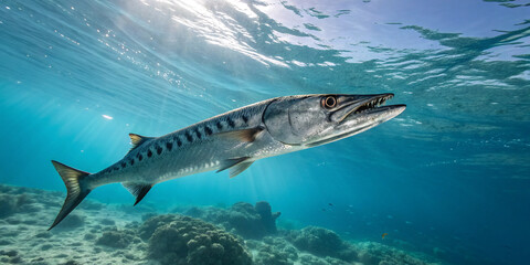 Fototapeta premium Barracuda Side View