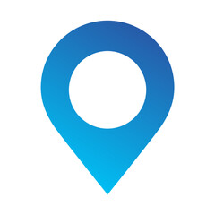 A blue location pin icon commonly used in maps
