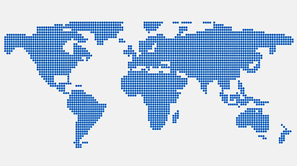 Fototapeta premium abstract business connection of line from nail node to node on world map background Innovation network points Earth's surface