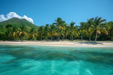 Beautiful Tropical Beach Island summer nature landscape
