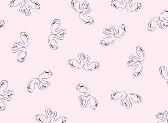 swan design textile pattern_pink © comelyblush