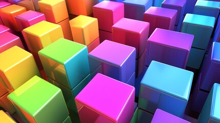 Obraz premium Colorful blocks stacked in a pattern.