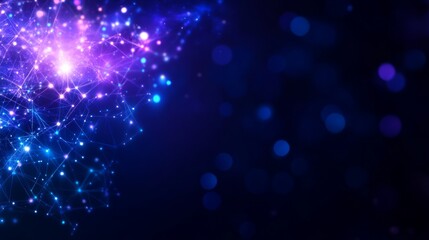 Dynamic geometric polygonal background with light glow effects abstract digital design vivid gradient hues dark environment modern viewpoint for stunning wallpaper