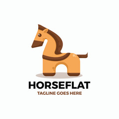 Horseflat Simple Mascot Logo