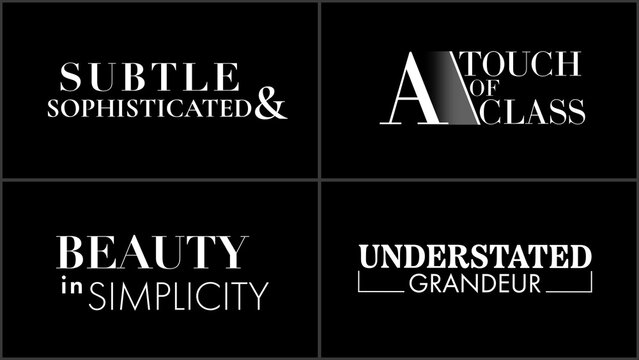 Elegant Typography Titles