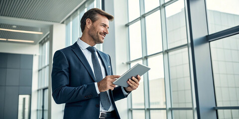 Fototapeta premium Businessman with Tablet