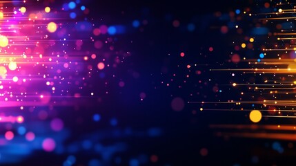 Obraz premium Dynamic light glow wallpaper background abstract colorful design soft modern velvety feel illuminated by visible light