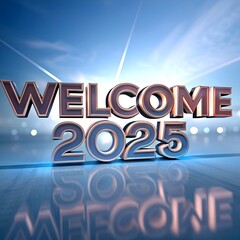 A vibrant and festive scene celebrates the arrival of 2025 with the bold text "HAPPY NEW YEAR 2025" glowing in radiant, multicolored neon lights.(AI generate)
