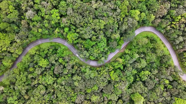 Morretes Brazil. Estrada Da Graciosa At Morretes In Parana Brazil. Historical Road. Winding Landscape. Travel Destination. Estrada Da Graciosa At Morretes In Parana Brazil. Vacation Tourism.